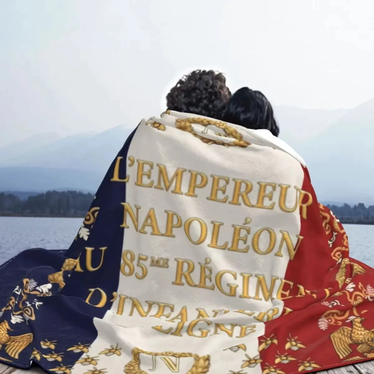 Napoleonic French 85th Regimental Flag REMASTERED Blanket Warm Fleece Soft Flannel Throw Blankets for Bed Couch Home Decor Gifts
