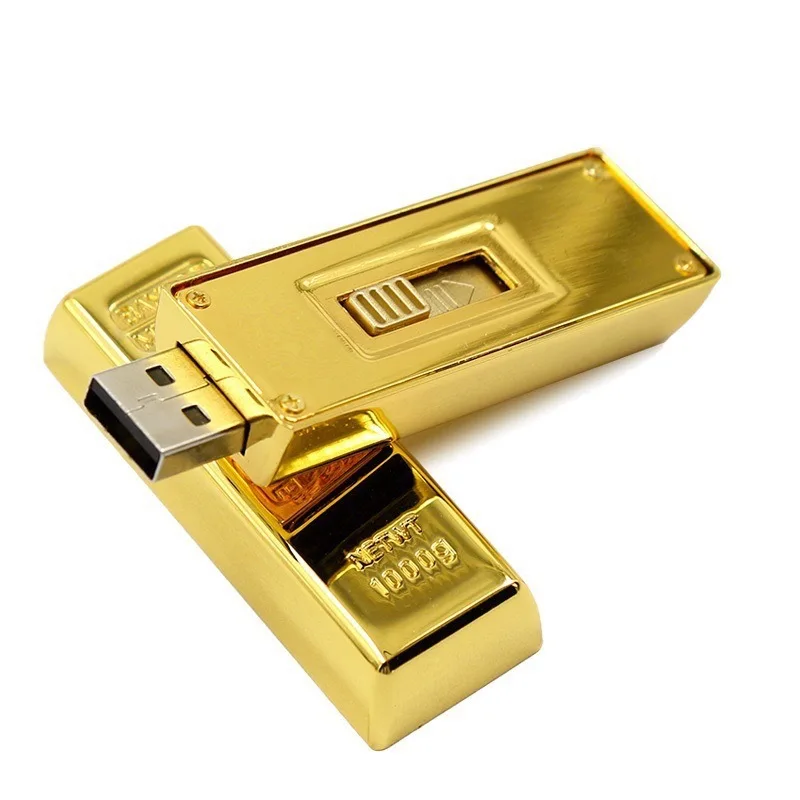 Флэш-накопитель USB 128 с бесплатной лазерной гравировкой логотипа, металлическая Золотая панель, высокоскоростной Флэш-накопитель 2 ГБ, 4 ГБ, 8 ГБ, 16 ГБ, 32 ГБ, 64 ГБ, ГБ