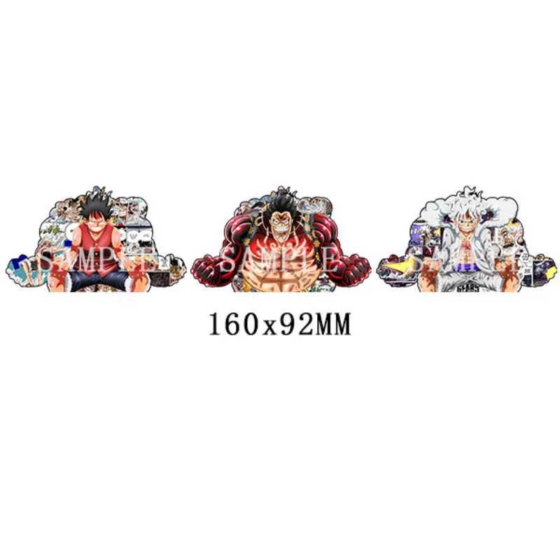 Anime 3D Transform Sticker One Piece Luffy Five Gear Sun God Nika Motorcycle Stickers Skateboard Sticker Car sticker