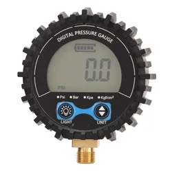 Digital Tire Pressure Meter LCD Display M11x1 Thread Wheel Tyre Air Inflator Pressure Monitor With Backlight 3‑200PSI