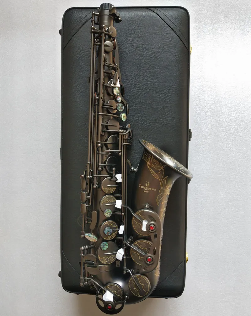 

Black Nickel Gold Alto Saxophone Black EbTune Musical Instrument A-992 Sax Alto Saxophone with Mouthpiece. Reed. Neck. Case