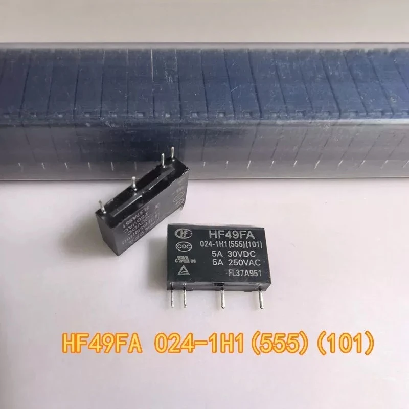 5PCS/LOT  HF49FA 024-1H1(555)(101) Electroacoustic Device   4Pin 5A SPST-NO