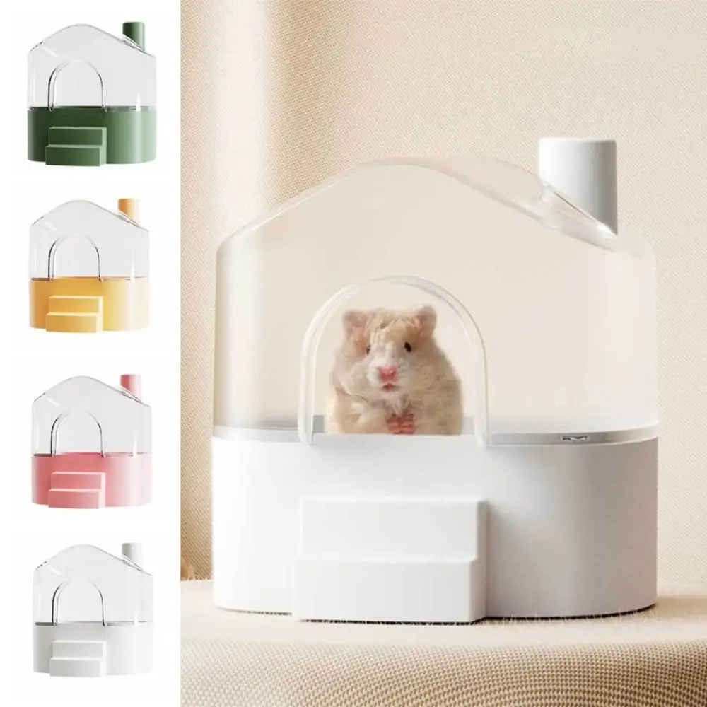 

Practical Detachable Pet Bird Bath Box Anti-leak Large Space Hamster Bathtub Household Transparent Hamster Toilet Cage Shower