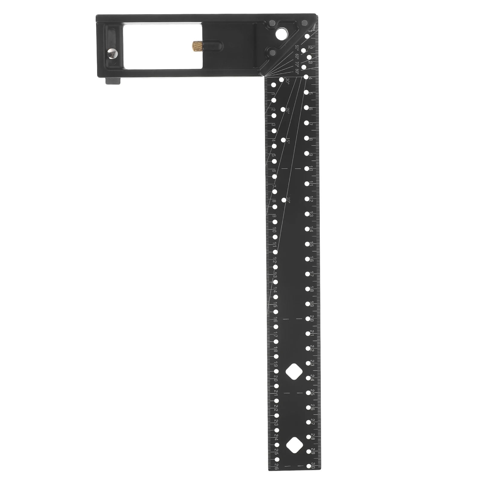 

Aluminum Alloy Woodworking Square Ruler High Precision Carpentry Angle Tool Multi Angle Measuring Folding Ruler Swing Protractor