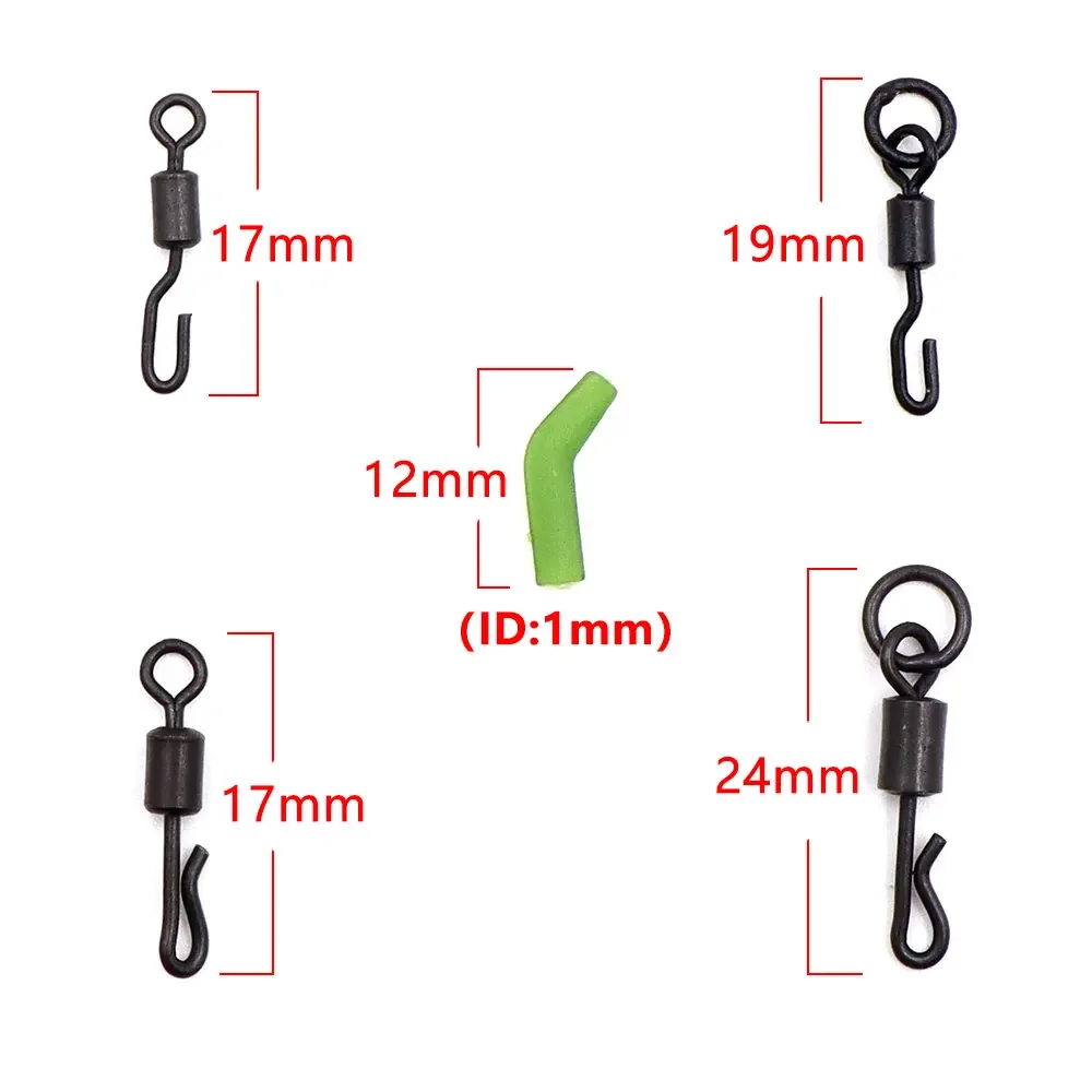 Carp Hair Spinner Rig Fishing Accessories Quick Change Swivels Fishing Hook Line Aligner Kicker For Fishing Connector Tackle