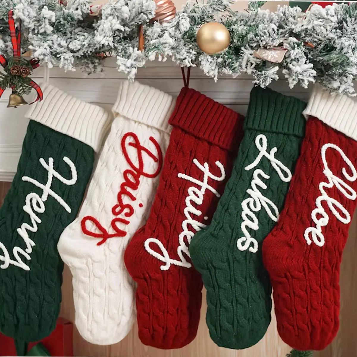 1PC Christmas Decorative Stockings, Elk/Santa Claus/Christmas Tree and Other Decorations, Customizable Letters, Christmas Gifts