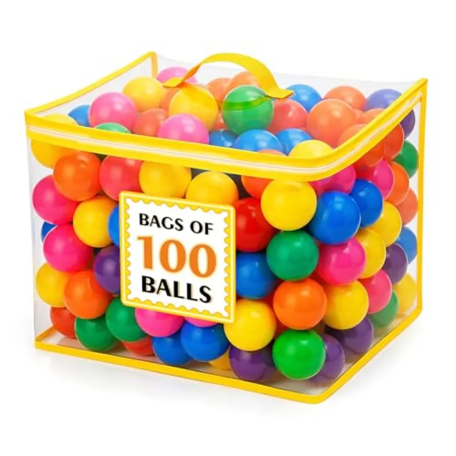 

Ball Pit for Toddlers: Colorful Non-Toxic with BPA-Free, Phthalate-Free, Crush-Resistant Polyethylene Plastic, 2.2 Inch, Perfec