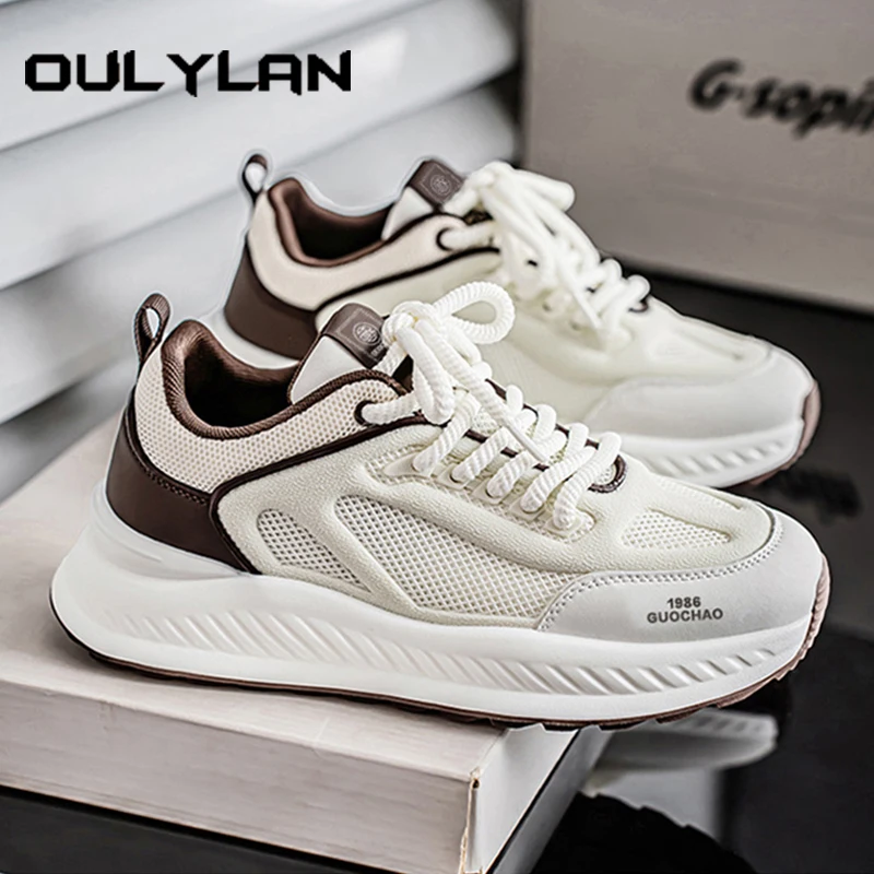 Oulylan أحذية رياضية ناعمة قابلة للتنفس ومضادة للانزلاق أحذية رياضية كاجوال تحجب الألوان أحذية رياضية عصرية مقاومة للاهتراء للرجال #1