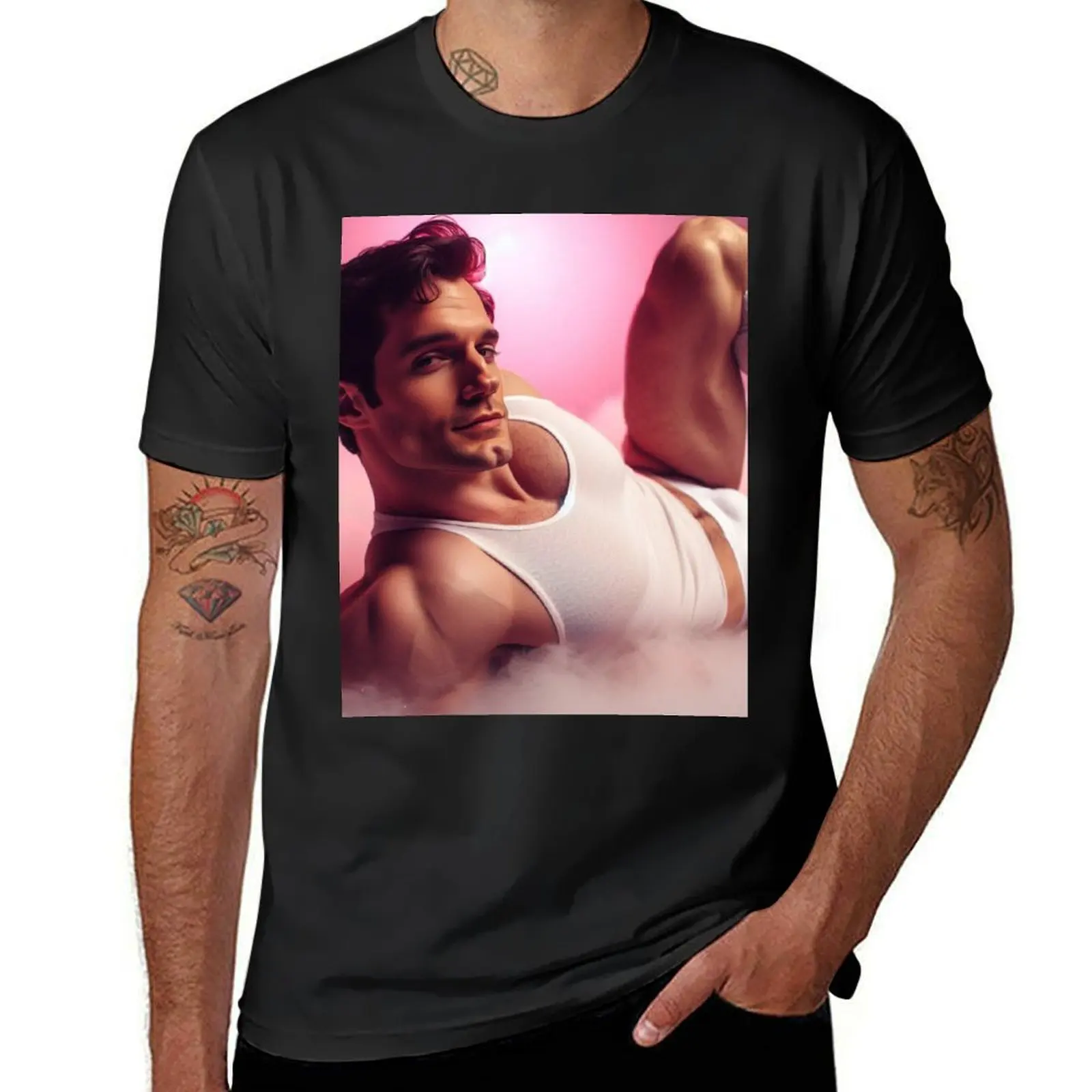 

henry cavill aesthetic T-Shirt summer top quick-drying mens clothes