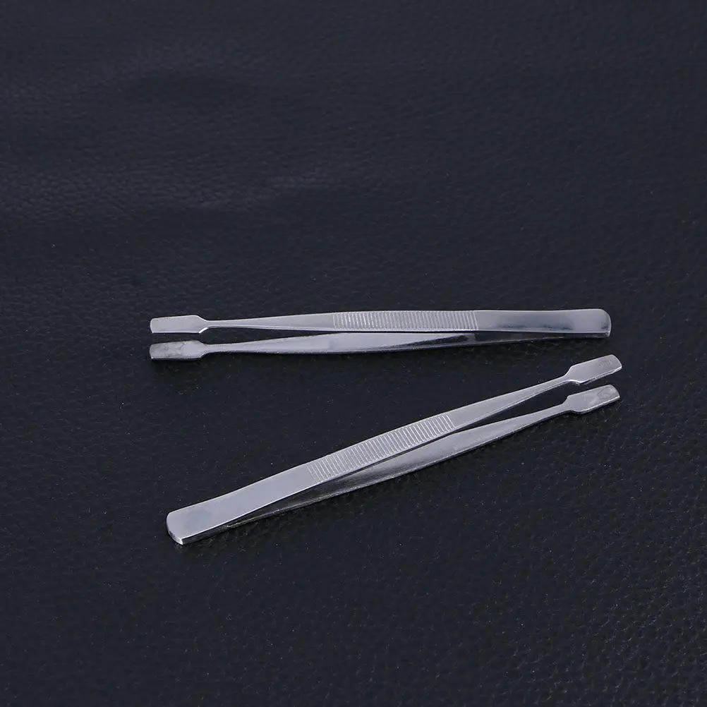Stainless Steel Stamp Tweezer Lightweight Ergonomic Concavoconvex Handle Non-Slip Precision Tool for Stamps Beads False