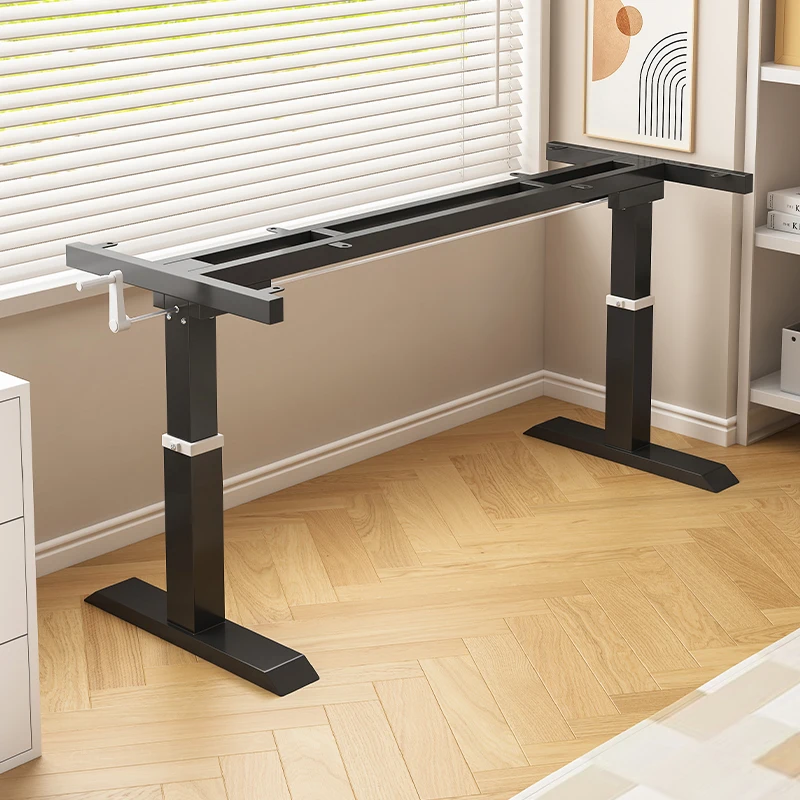 Hand lifting table leg bracket desk study table wrought iron  legs tea  coffee table tripod rock plate