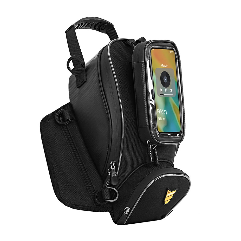 RZAHUAHU Motorcycle Frame Storage Bag Screen Touch Phone Holder Riding Accessories Motorcycle Bag Toolkit Storage Handbag