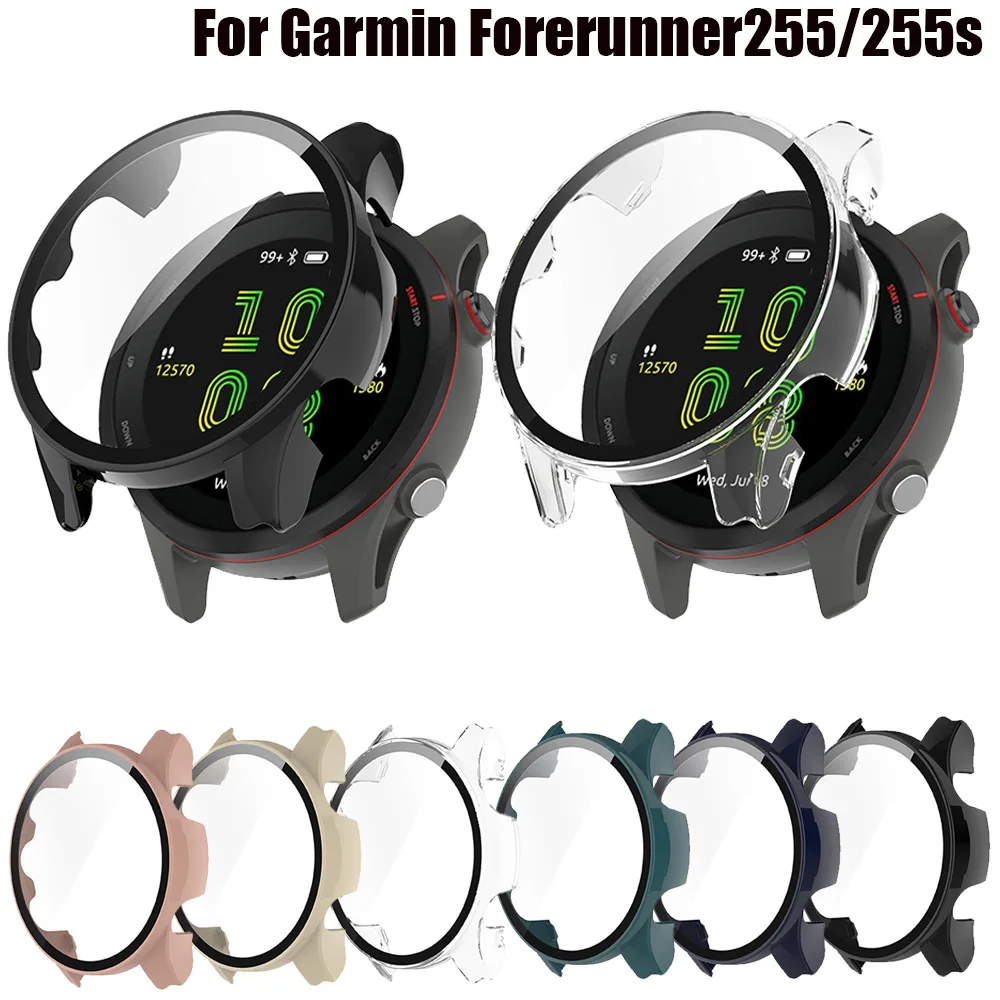 

2 в 1 PC полный защитный чехол для Garmin Forerunner 255 255S стеклянный защитный чехол для экрана жесткий чехол бампер рамка Чехол + пленка