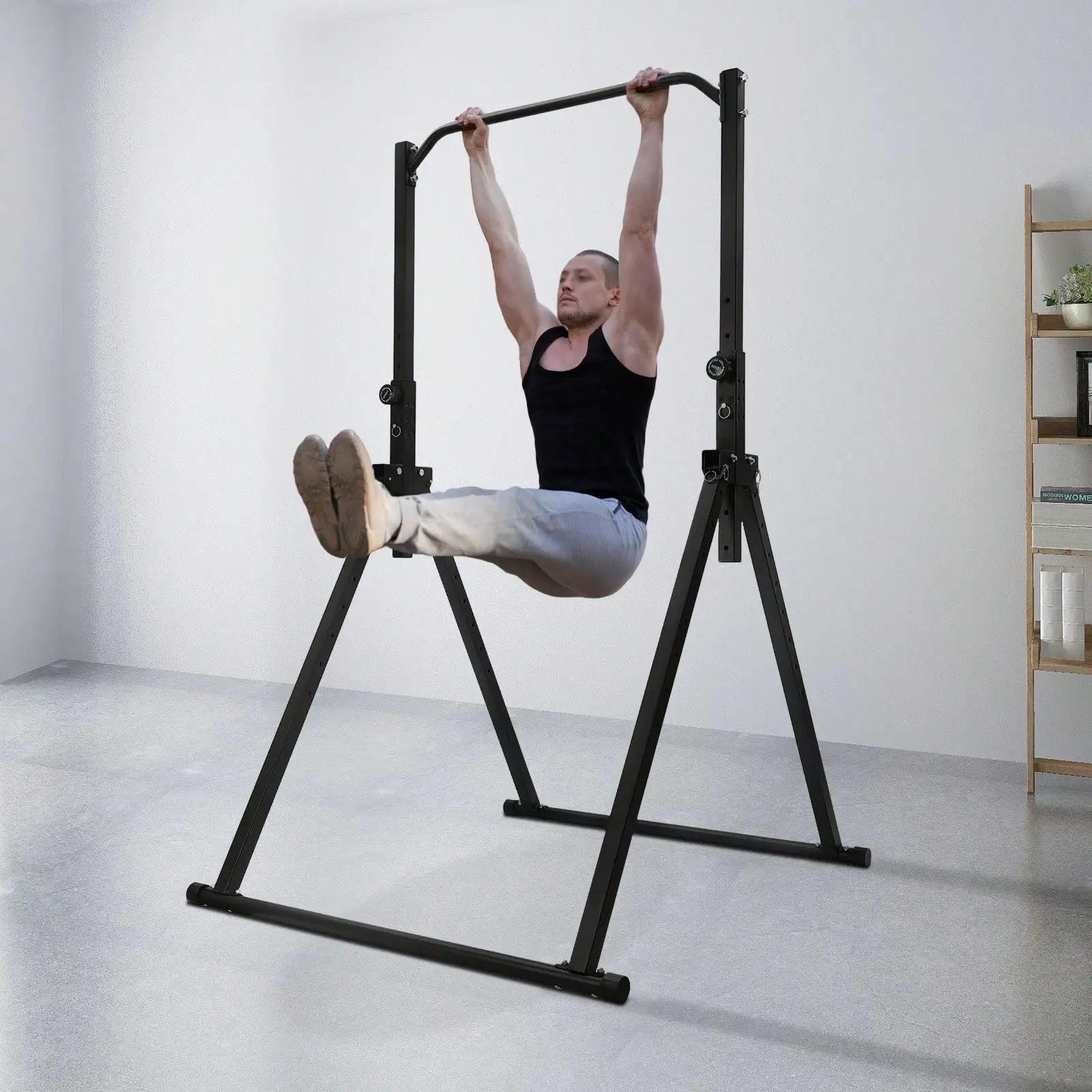 Triangular Pull Up Station Pull Up Bar For Home Gym Strength Training Equipment Adjustable Height Home Pull Up Bar