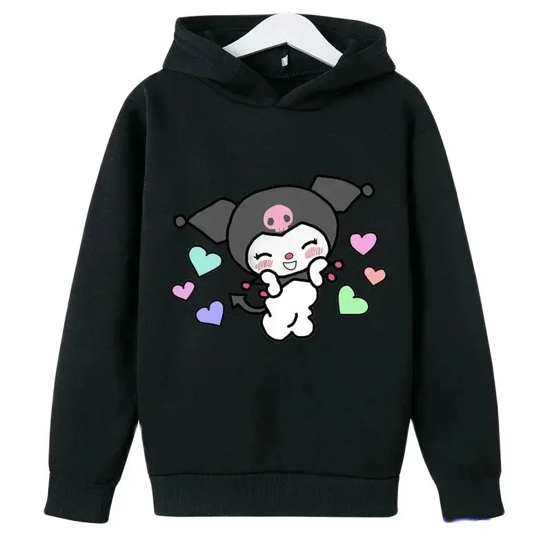 Hallo Kitty Kuromi 3-14 Jahre alte Kinder Street Fashion Jungen und Mädchen Sweatshirts Kinder Outdoor-Sport pullover