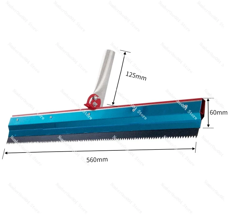 56*12cm Stainless Steel Notched Squeegee Epoxy Cement Painting Coating Self Leveling Flooring Gear Rake Construction Tools Part