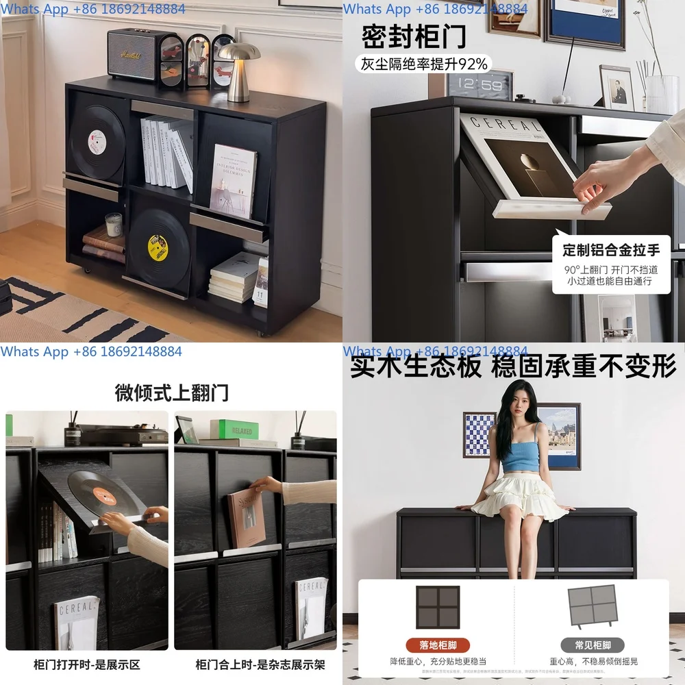 

Integrated living room display cabinet, bedroom chest of drawers, record cabinet, bookcase with flip-up doors, storage cabinet