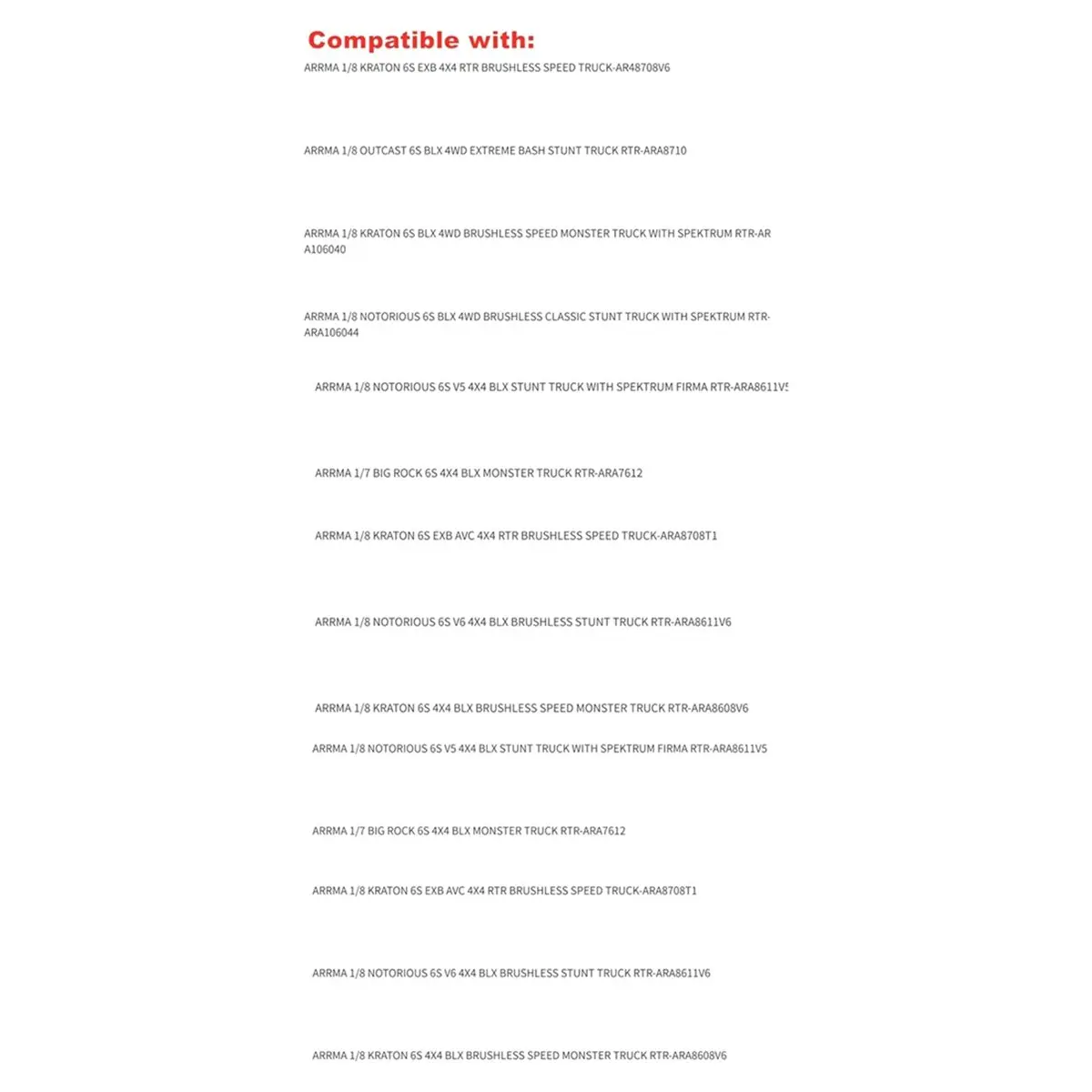 

Rear Suspension Arm Mud Sand Guard Plate RC Parts for 1/8 Kraton 6S EXB/ 1/7 Fireteam Big Rock RC Car