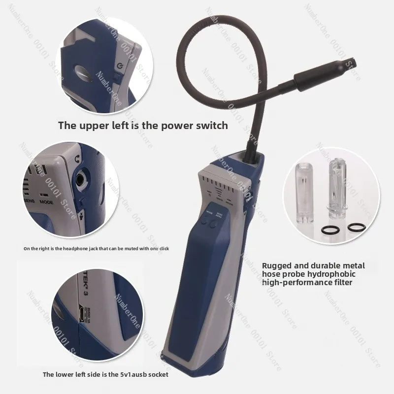 Handheld D-TEK3 Refrigerant Leak Detector Central Air Conditioning Cold Storage Leak Detector