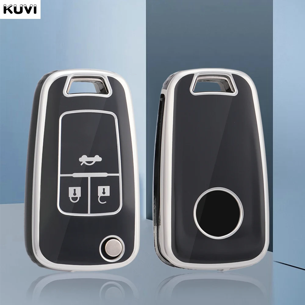 TPU Auto Flip Key Case Cover Shell für Chevrolet Cruze Aveo Trax Segel Malibu Captiva Opel Vauxhall Astra J Corsa Insignia Mokka
