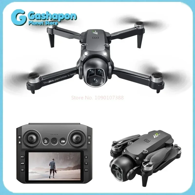 

M7 GPS FPV Дрон с контроллером экрана 4K с двойной камерой 360° ° Предотвращение препятствий HD RC Quadcopter Складной самолет для взрослых Beg