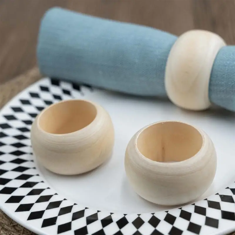 E8BD Set of 6 Elegant Tissue Buckles Round Tissue Holders Tissue Rings