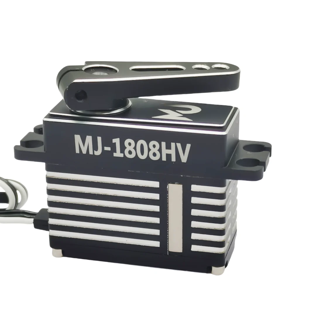 Servo con ingranaggi in metallo coreless diretto in fabbrica MJ-1808HV 8,4 V 22 kgf.cm |   0,09 sec/60 °   Risposta rapida per aeroplani RC, UAV, robot, automobili