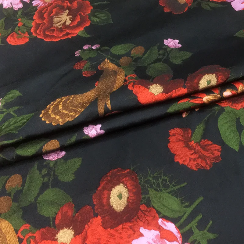 فستان من قماش الجاكار على شكل زهرة وطيور، سترة قطنية، بدلة تانغ، سترة واقية من القماش من الفناء