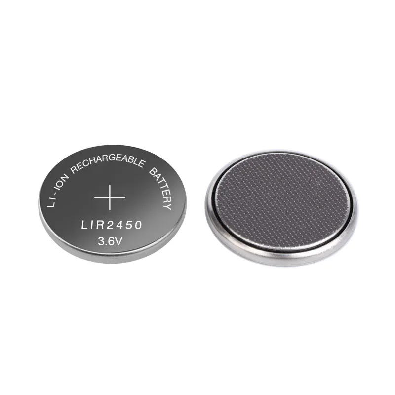 3.6V LIR2450 button - type lithium - ion rechargeable coin - type battery, can replace CR2450