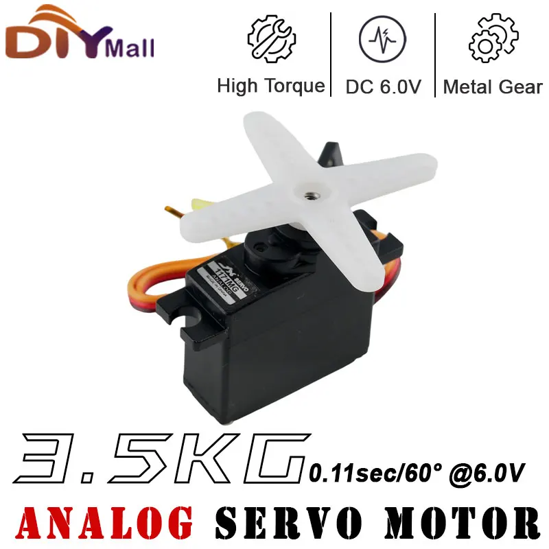 EMAX ES3004 Analog Servo 17g Metal Gear 3.5kgf.cm 0.13s/60° For RC Airplane Fixed-wing Helicopter Boat Car DIY Parts Accessorie