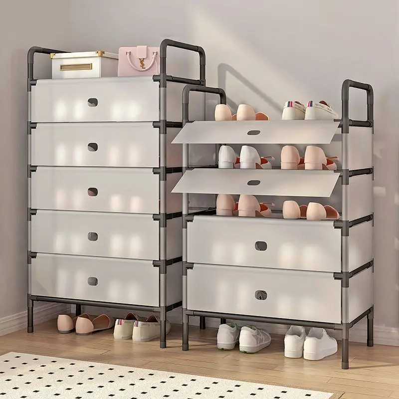 custom. [Dustproof Design] Sturdy Durable Dustproof Shoe Rack Thickened Dormitory Storage Shoe Cabinet Home Large Capacity Multi