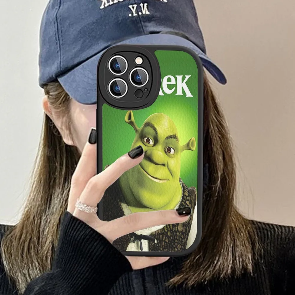 Cartoon Funny Movie S-Shreks Phone Case Hard Leather For IPhone 16 15 14 13 12 Mini 11 14 Pro Max Xs X Xr 7 8 Plus Fundas