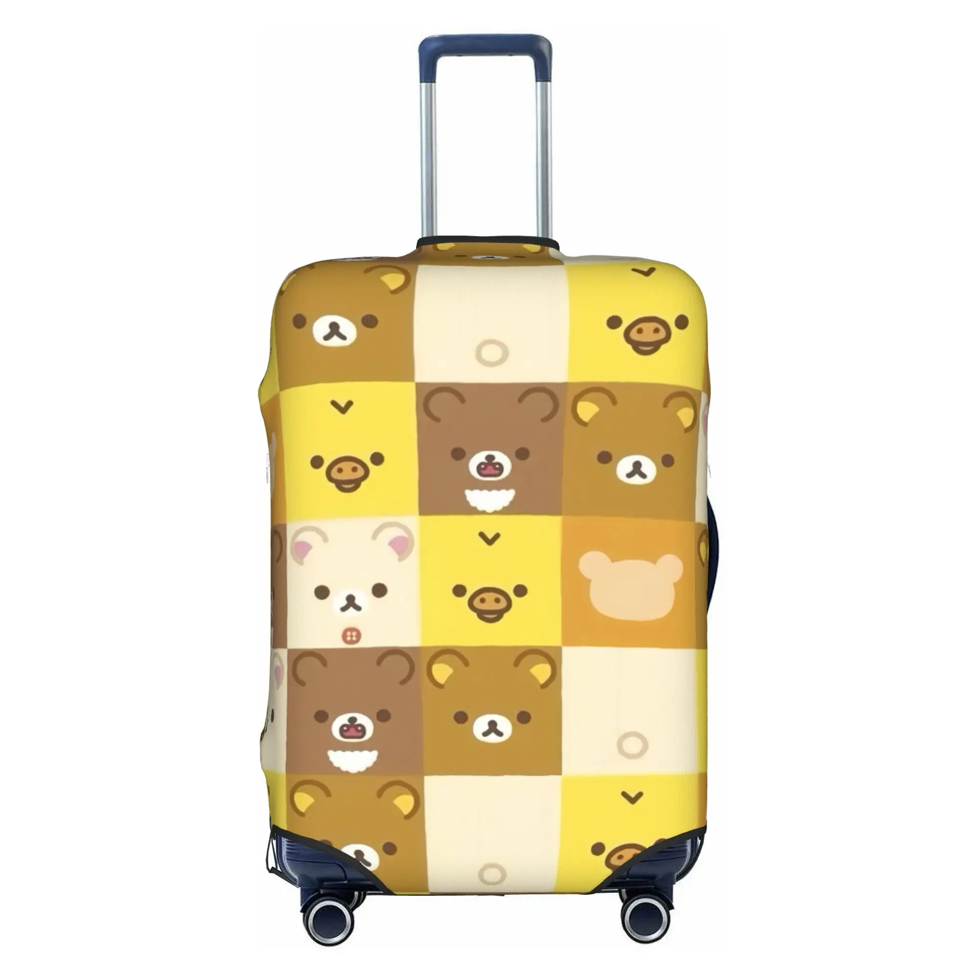 Custom Rilakkuma Anime Checkered Plaid Luggage Cover Elastic Cartoon  Travel Suitcase Protective Covers Fits 18-32 Inch
