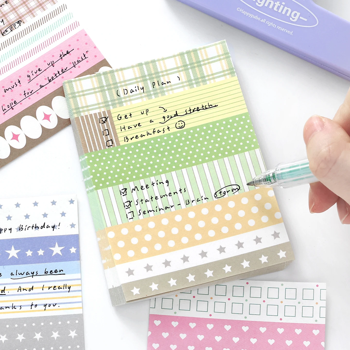 80sheets Picnic Mat Series Writing Memo Pads Message Paper Scrapbook Journal Planner DIY Base Material Notepad School Stationery