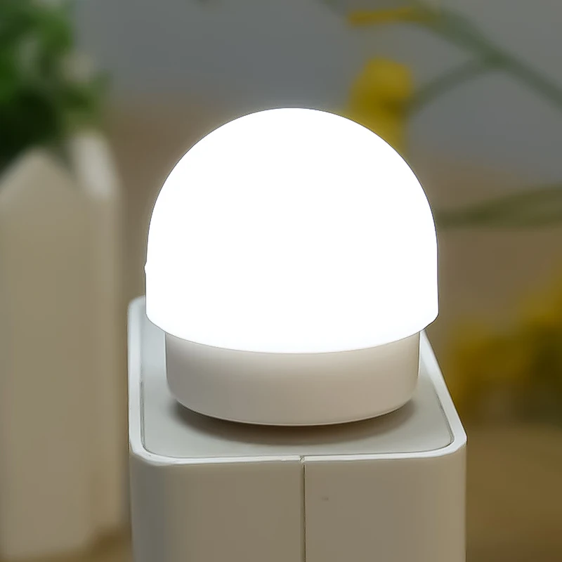 Mini Lampe de Lecture Ronde à LED avec Prise USB pour Protection des Yeux, Veilleuse pour Ordinateur, Charge d'Alimentation Mobile, 1 à 8 Pièces