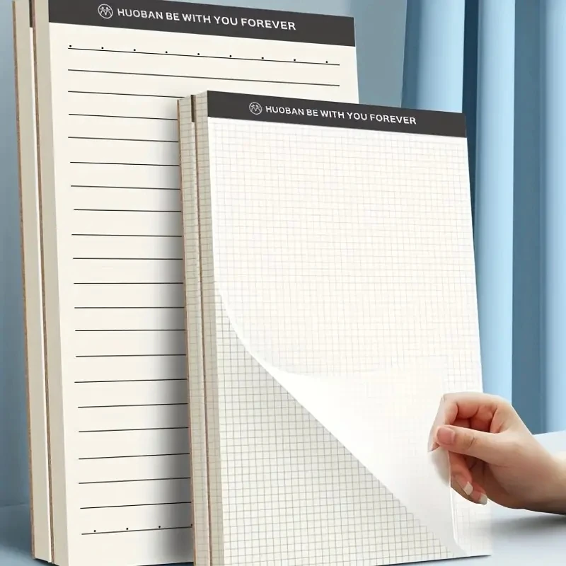 A5/A6 Notizblock-Set | Kariertes & liniertes Papier mit Kopfzeile | Langlebige Schreibblöcke für Tägliche Planung & Notizen – Detail 1