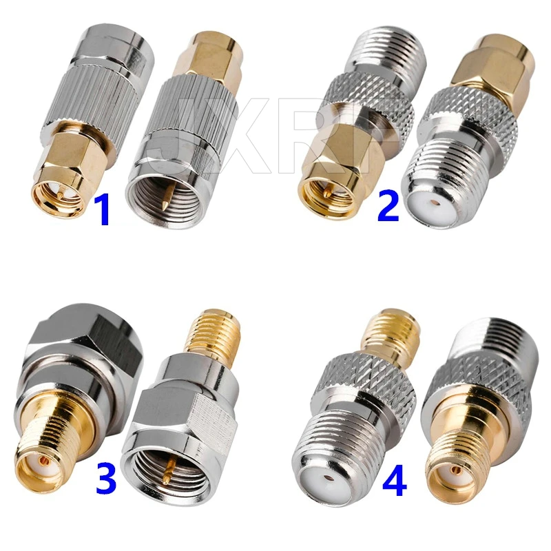 JXRF SMA BNC UHF zu SMA SMB MCX MMCX BNC TNC UHF N F Typ SO239 PL259 RF Koaxialadapter Steckverbinder Kombination 4-teilig – Detail 15