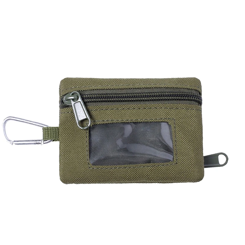 Cartera táctica EDC Molle con cremallera, bolso multifuncional portátil para llaves y tarjetas, monedero para deportes al aire libre, bolsa de caza,