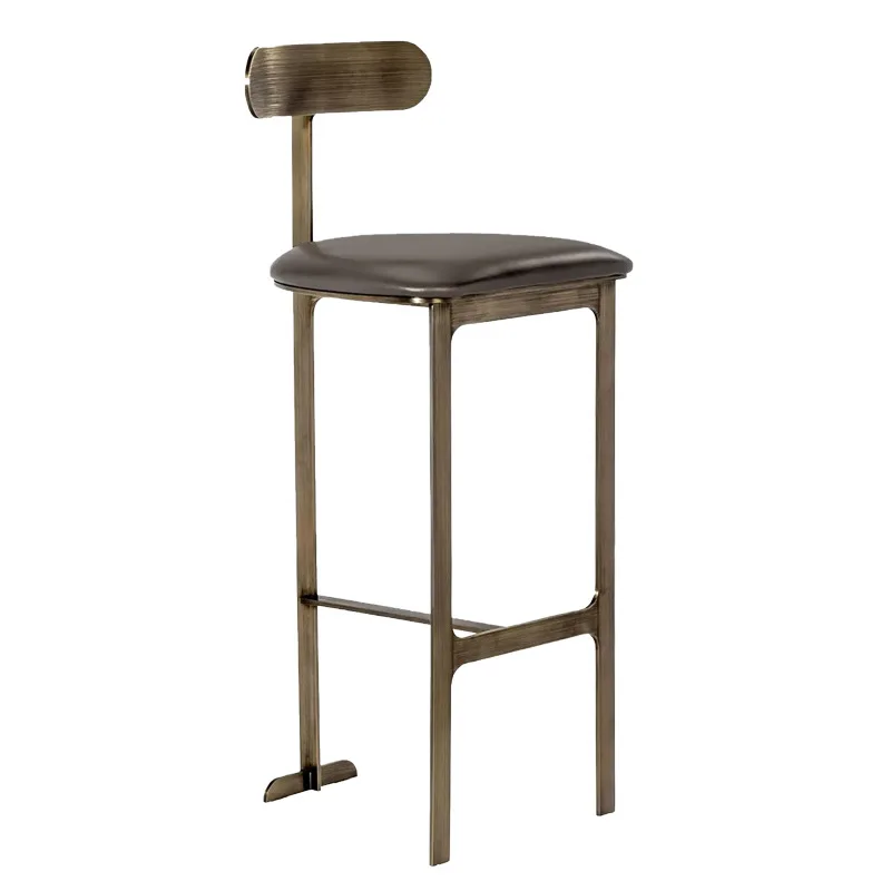 

Italian light luxury post-modern bar chair high bar stool modern bar chair household villa small apartment