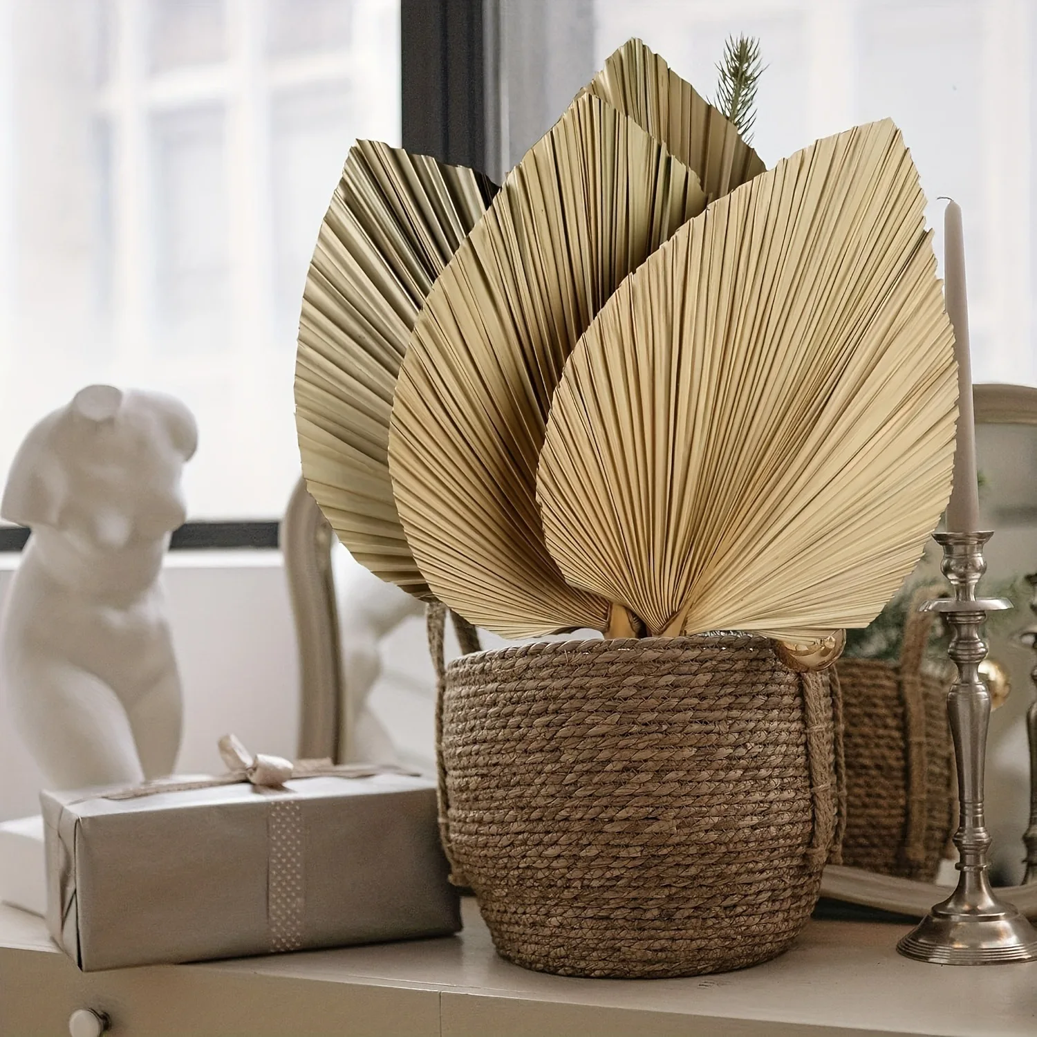 Palm Leaf Dried - 3 قطع من أوراق النخيل الطبيعية