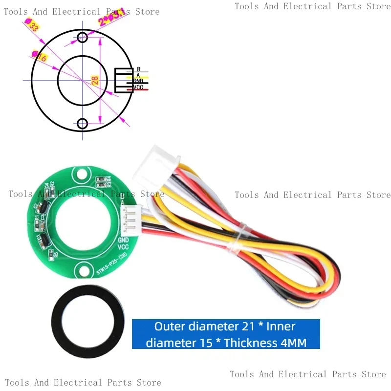 Automatic Door Curtain Dishwasher Robot Hall Encoder Speed Measurement Direction STM15-P25 Rotation Sensor