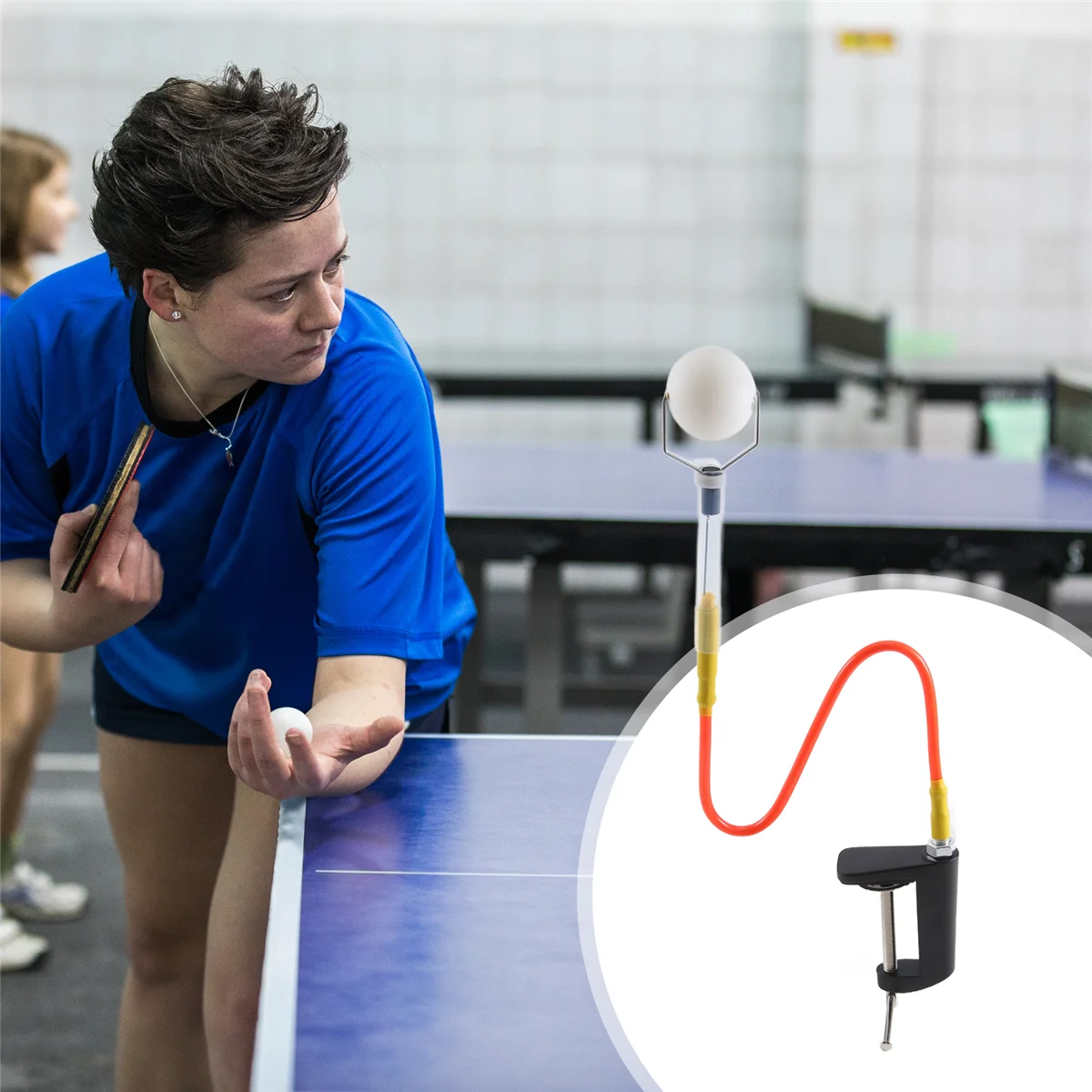 Huieson Robot da allenamento per ping pong Dispositivo per palline da ping pong a rimbalzo rapido fisso per accarezzare