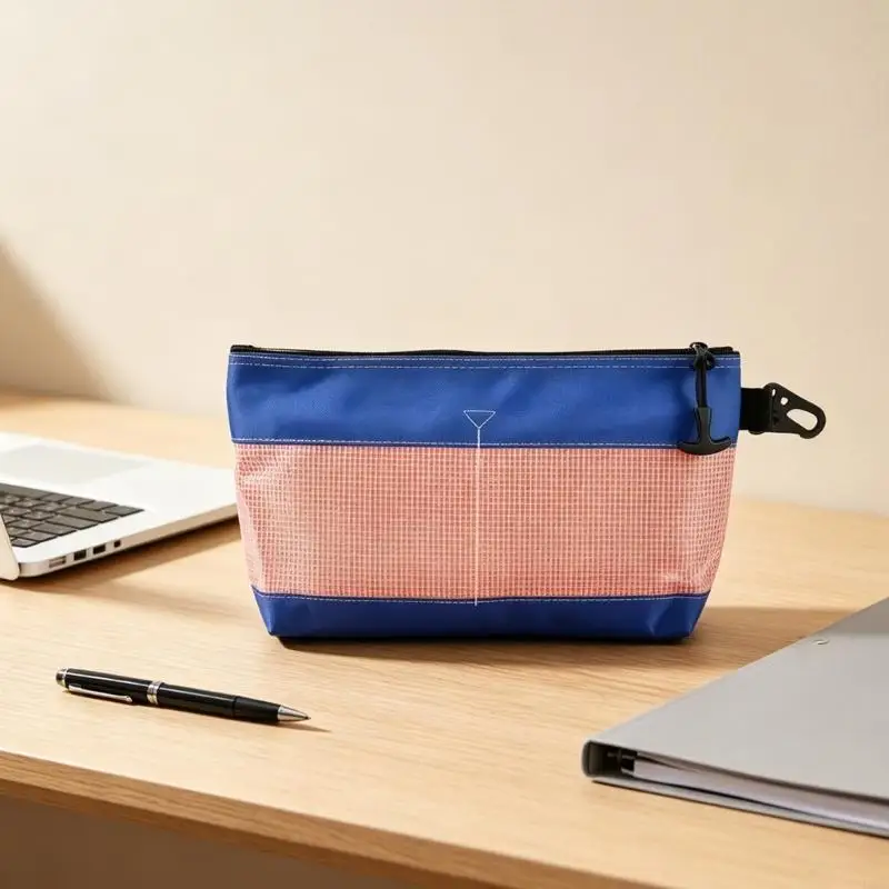 L43A Clear Storage Bag, Zippered Tool Pouches, 30x18cm Utility for Grouped Small Parts, Repair Gear and Daily Carry