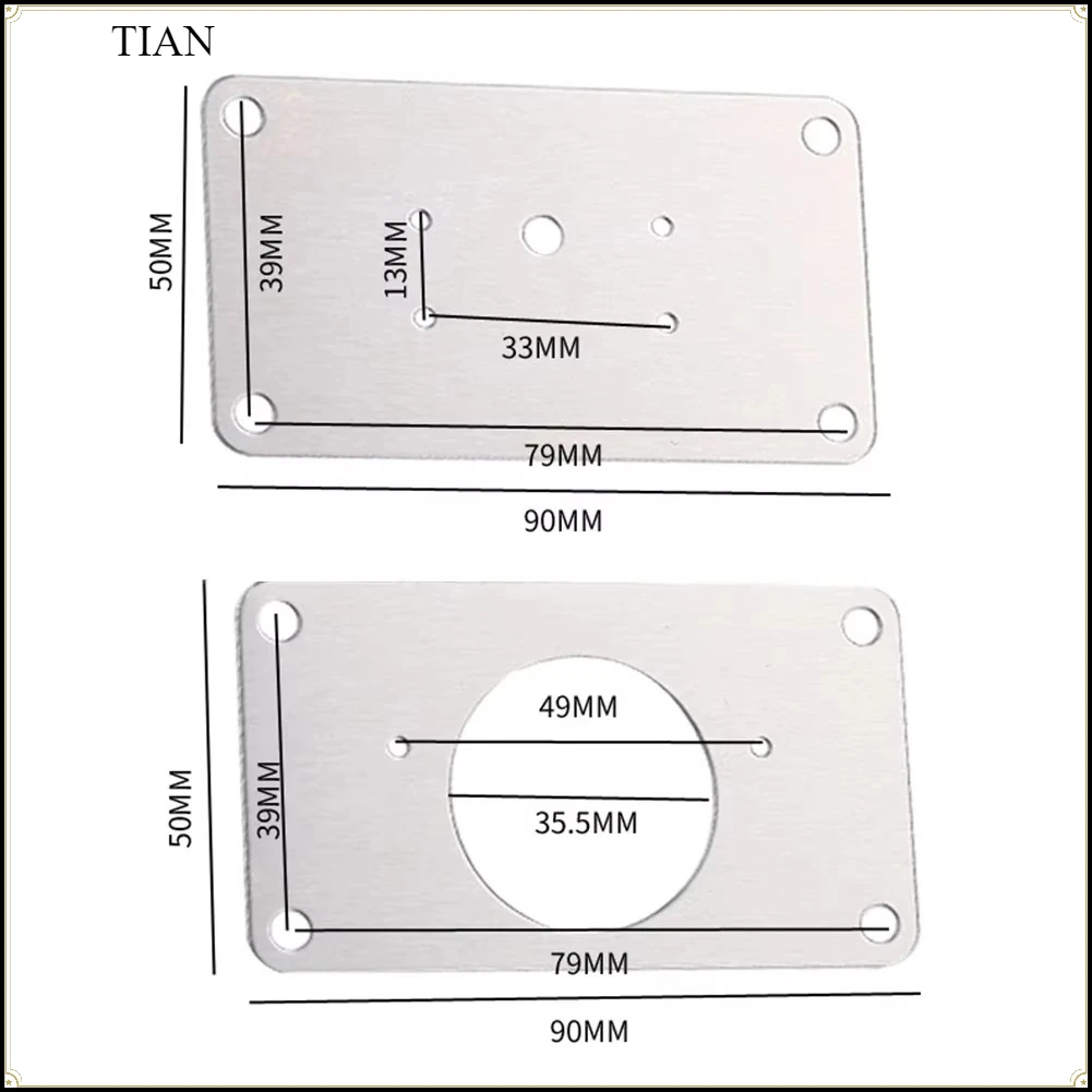 Mounting Plate Set Stainless Steel Hinge Fixing Plate Cabinet Door Maintenance Mounting Plate Restorer Installer Cabinet Hinge