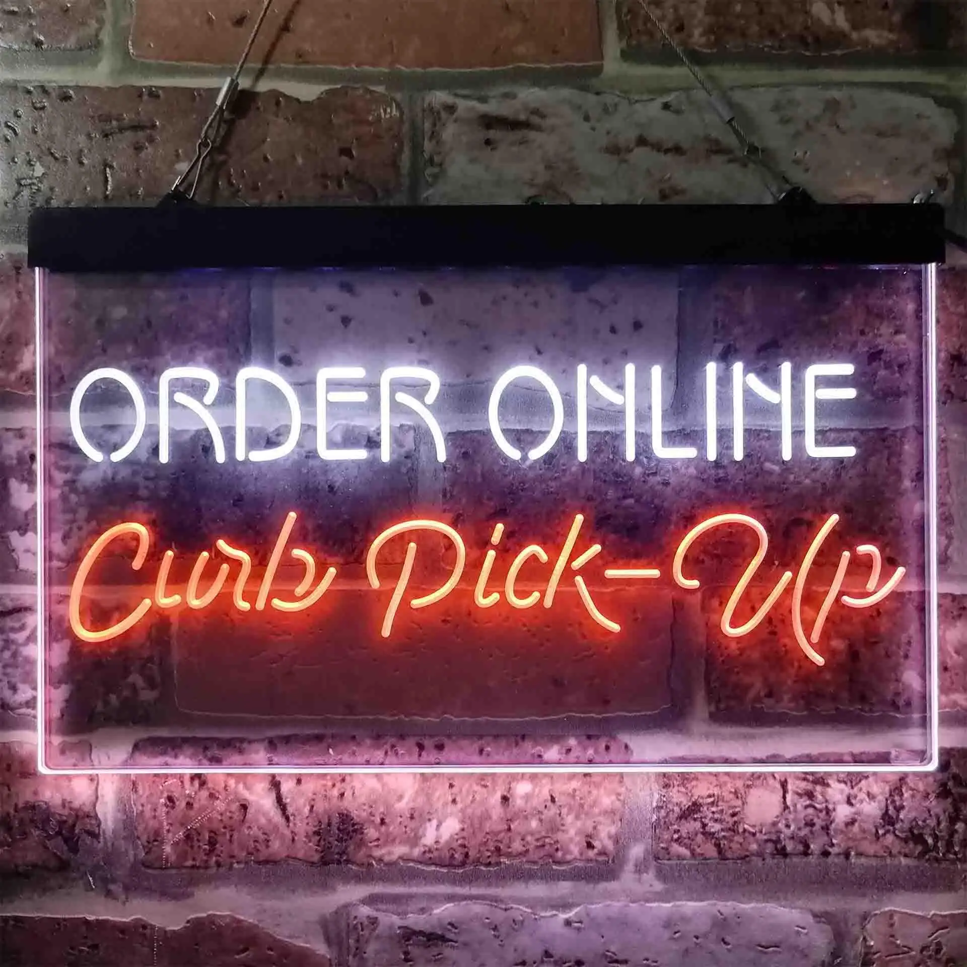 Order Online Curb Pick Up Dual Color Led Neon Sign st6-i3851