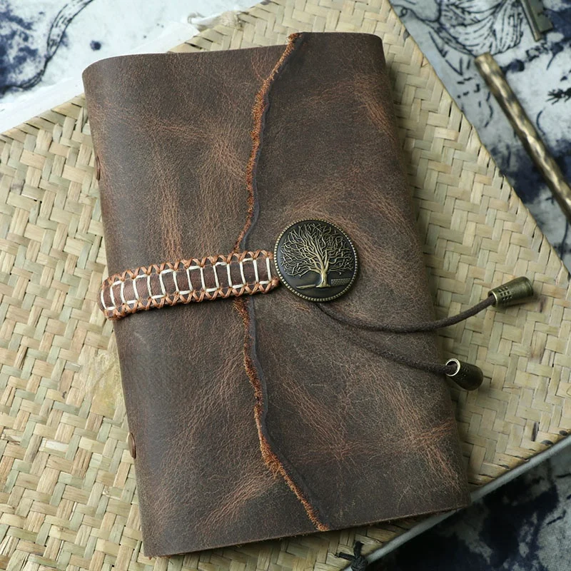 Leder Handgemachte Journal Notebook Erste-schicht Tagebuch Retro Nostalgischen Hand Konto