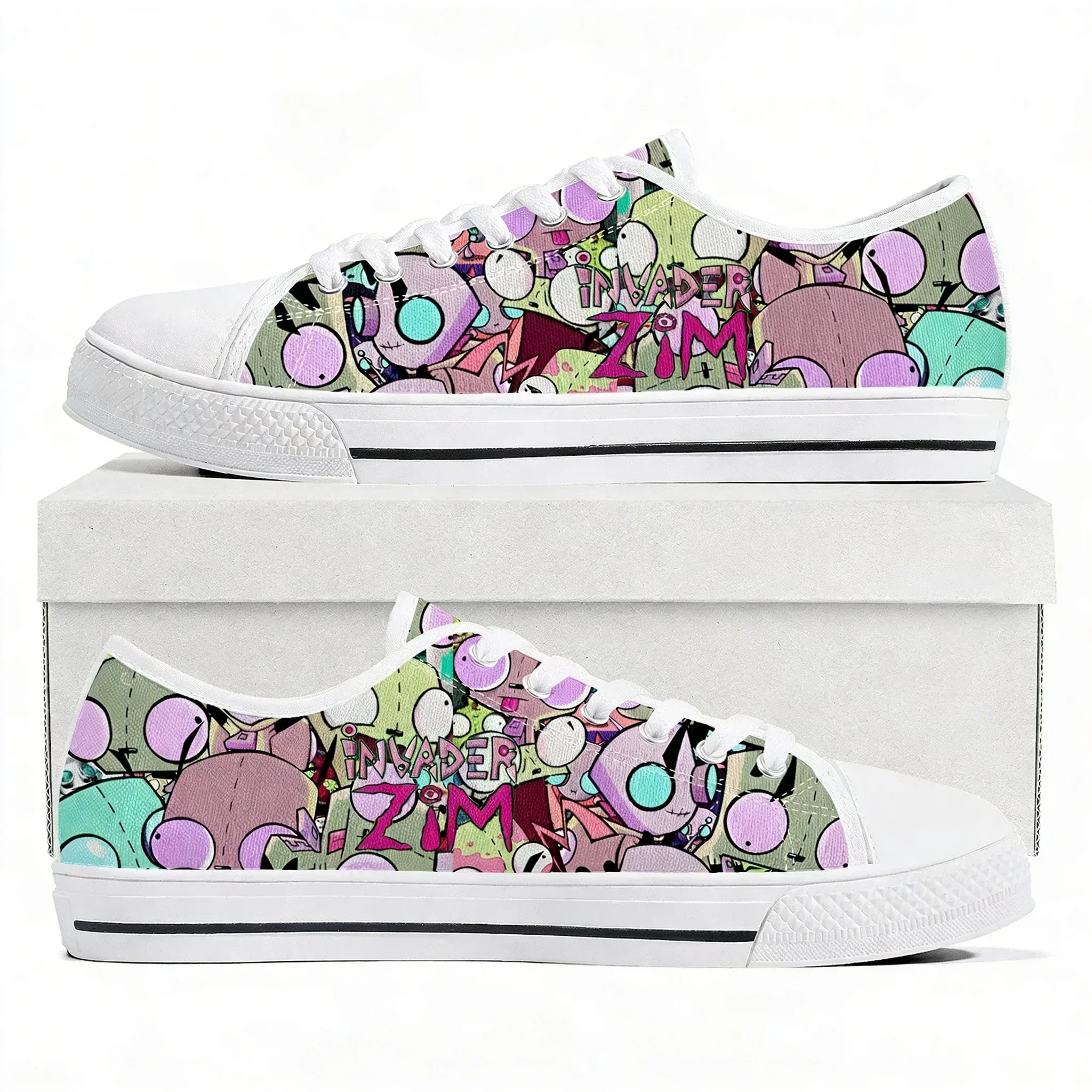 

Кроссовки Z-Zim Low Top для женщин, мужчин и подростков, высококачественные парусиновые кроссовки I-Invader, обувь для пар в стиле аниме и манга, изготовленная на заказ