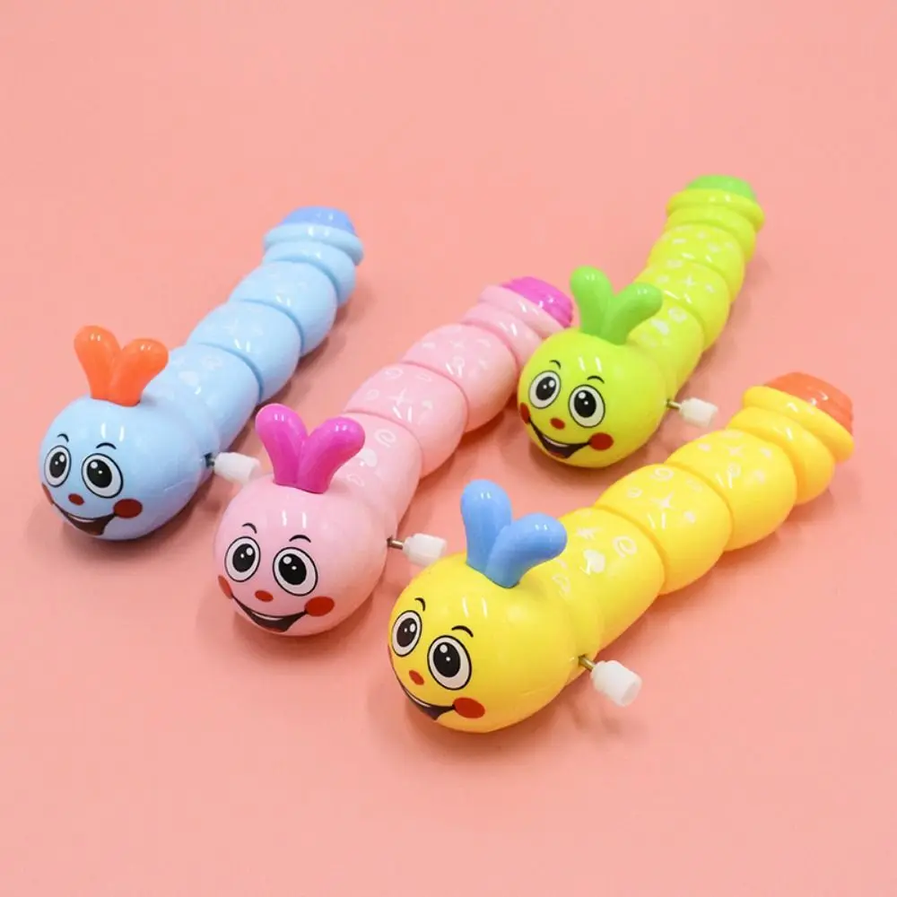 2Pcs Plastic Cartoon Clockwork Toy Classic Baby Gift Swing Caterpillar Random Color Animal Wind Up Toy Baby