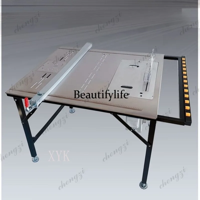 A81 Dust Free Integrated Mother Baby Saw Multifunctional Foldable Portable Workbench Woodworking Table Saw For Cutting Operation