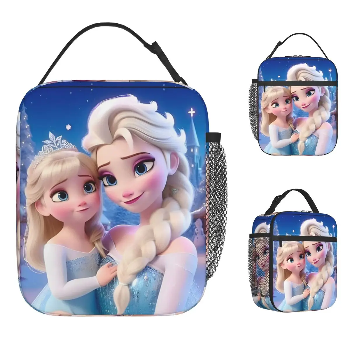

Frozen Elsa Insulated Lunch Bag Large Cartoon Fantasy Lunch Container Cooler Bag Tote Lunch Box College Travel Girl Boy
